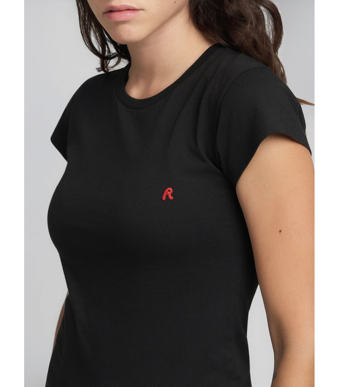 スリムフィット・クルーネックTシャツ 詳細画像 ブラック 6